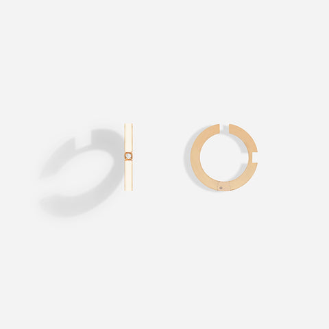 ROSE GOLD WHITE LACQUER EAR CUFFS