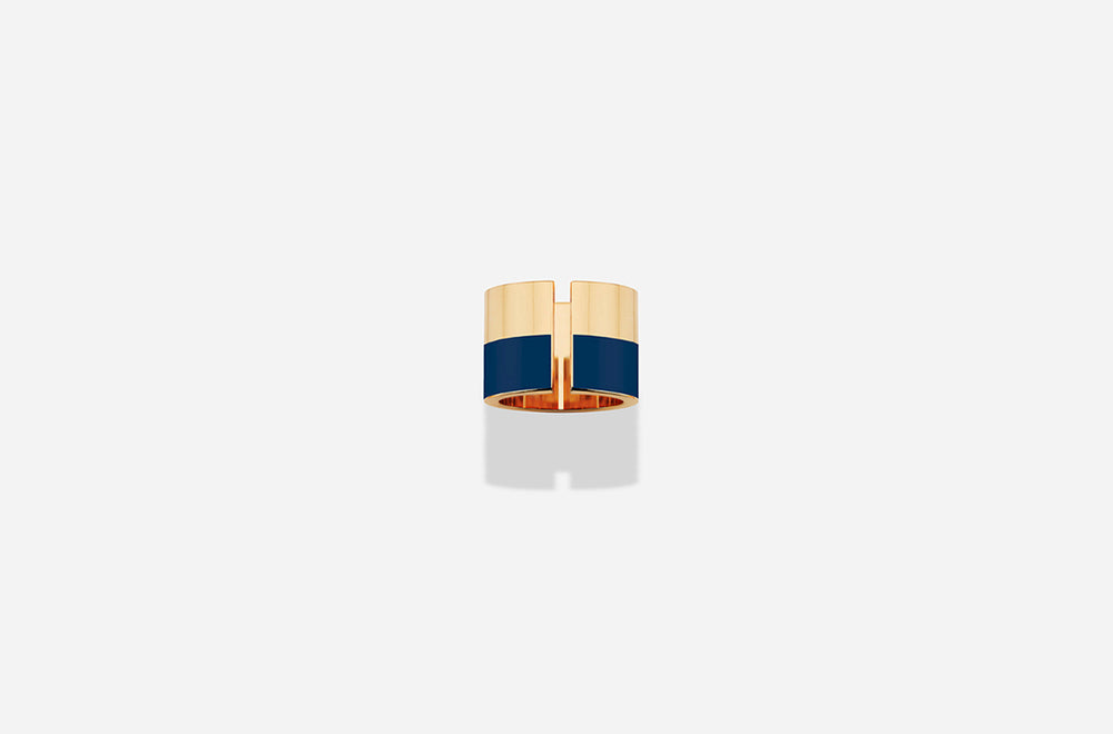 ROSE GOLD B16 BLUE LACQUER  C RING / Rose Gold