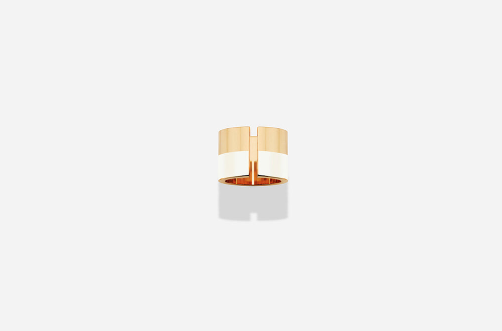 ROSE GOLD B16 WHITE LACQUER  C RING / Rose Gold