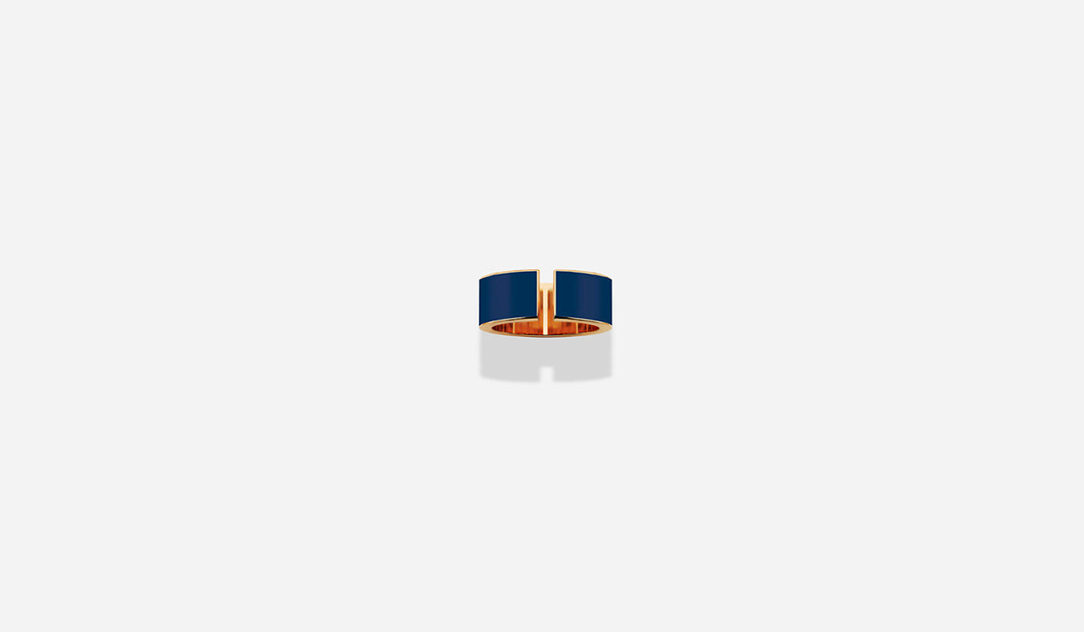 ROSE GOLD B8 BLUE LACQUER  C RING