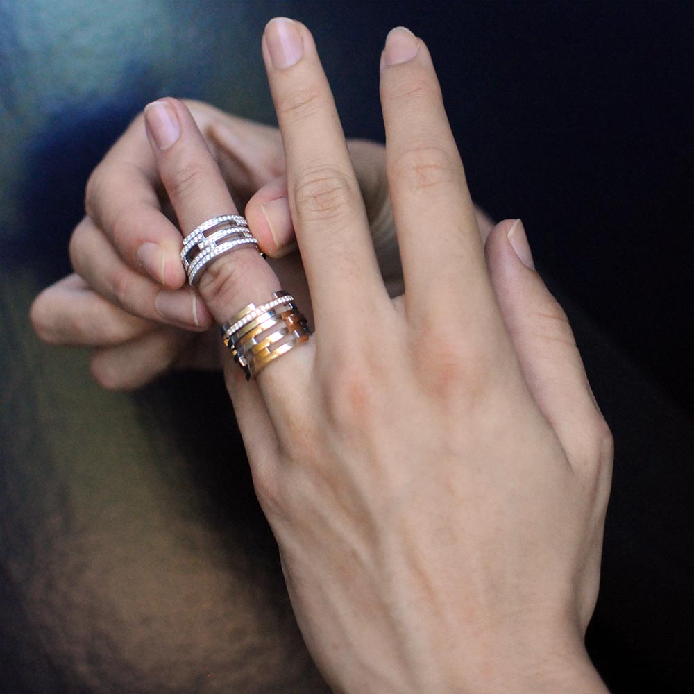 VOLUME RING / White Gold
