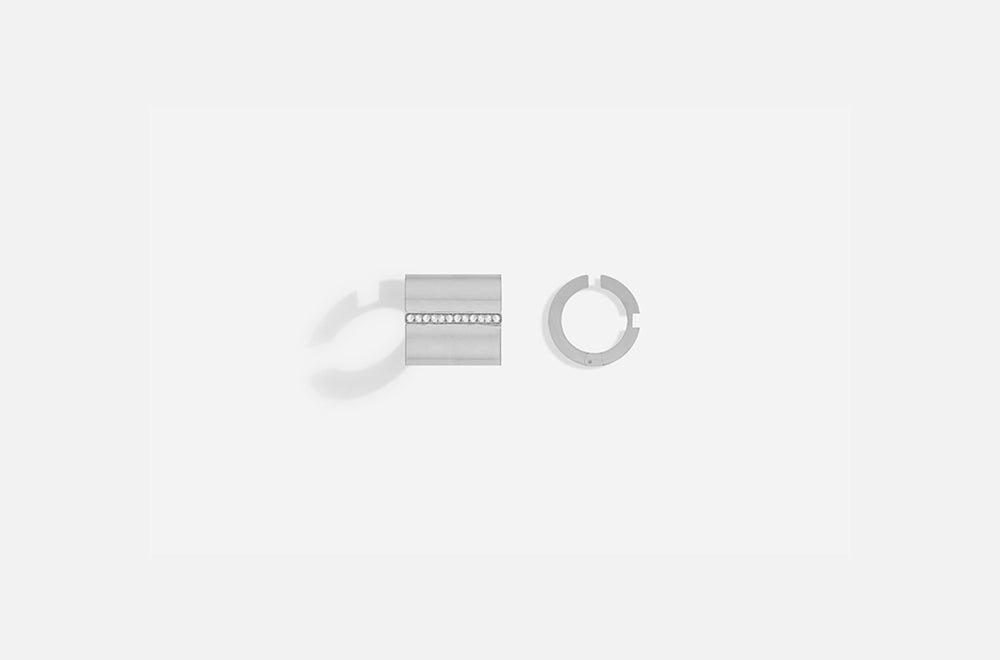 MONUMENT EARRINGS / White Gold
