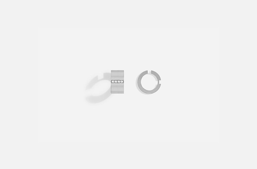 MONUMENT EARRINGS / White Gold