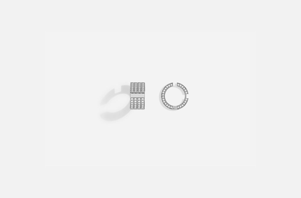 MONUMENT EARRINGS / White Gold
