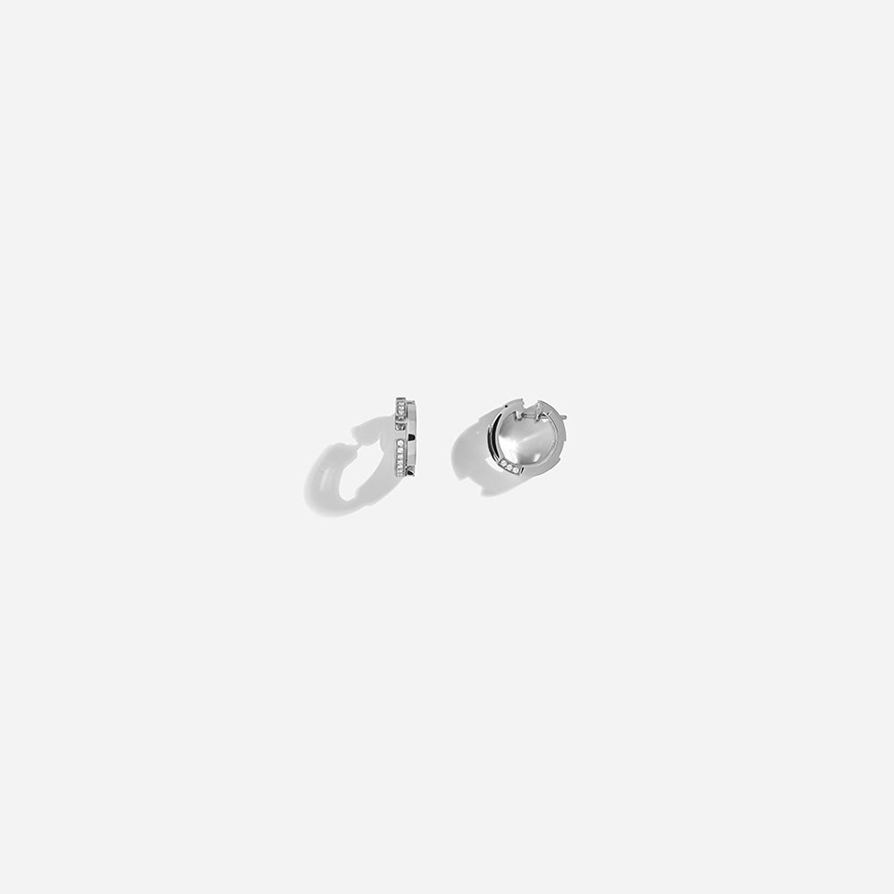 VOLUME EARRINGS / White Gold