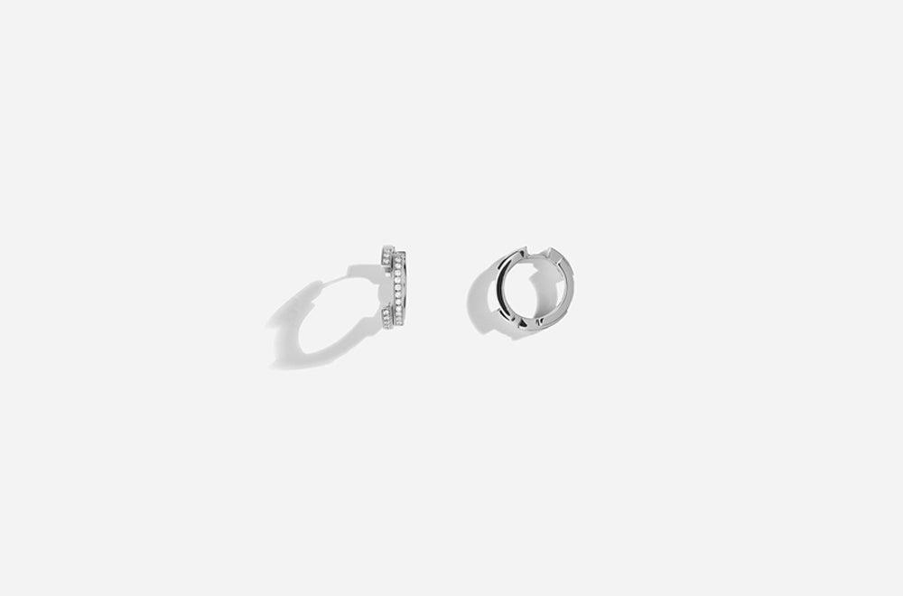 VOLUME EARRINGS / White Gold