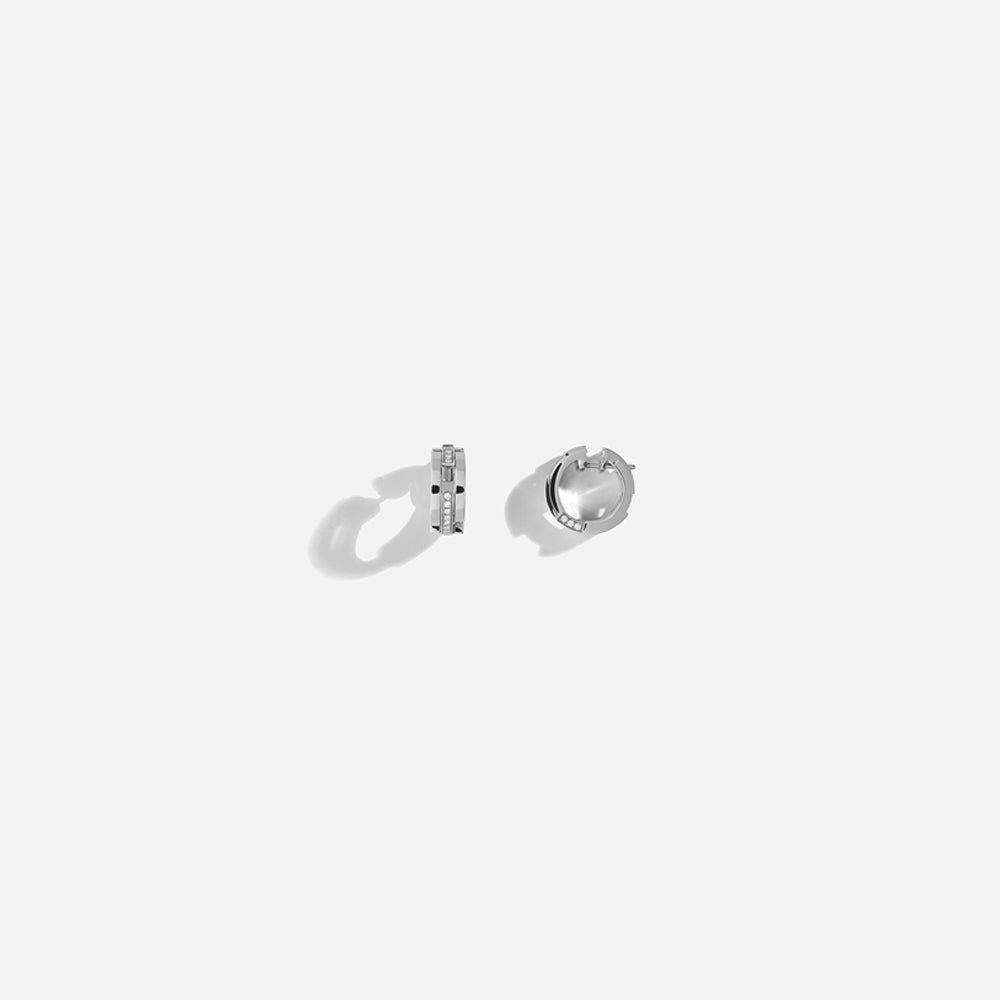 VOLUME EARRINGS / White Gold