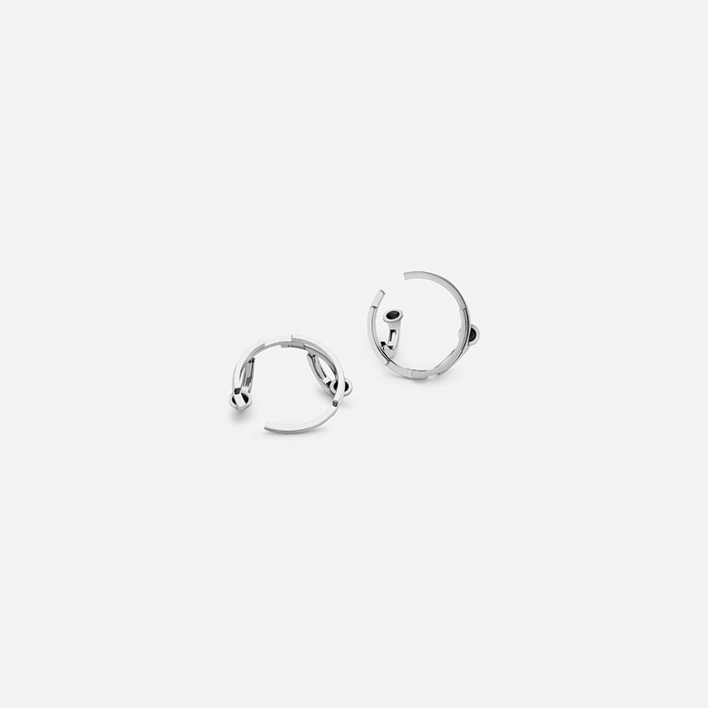 VOLUME EARRINGS / White Gold
