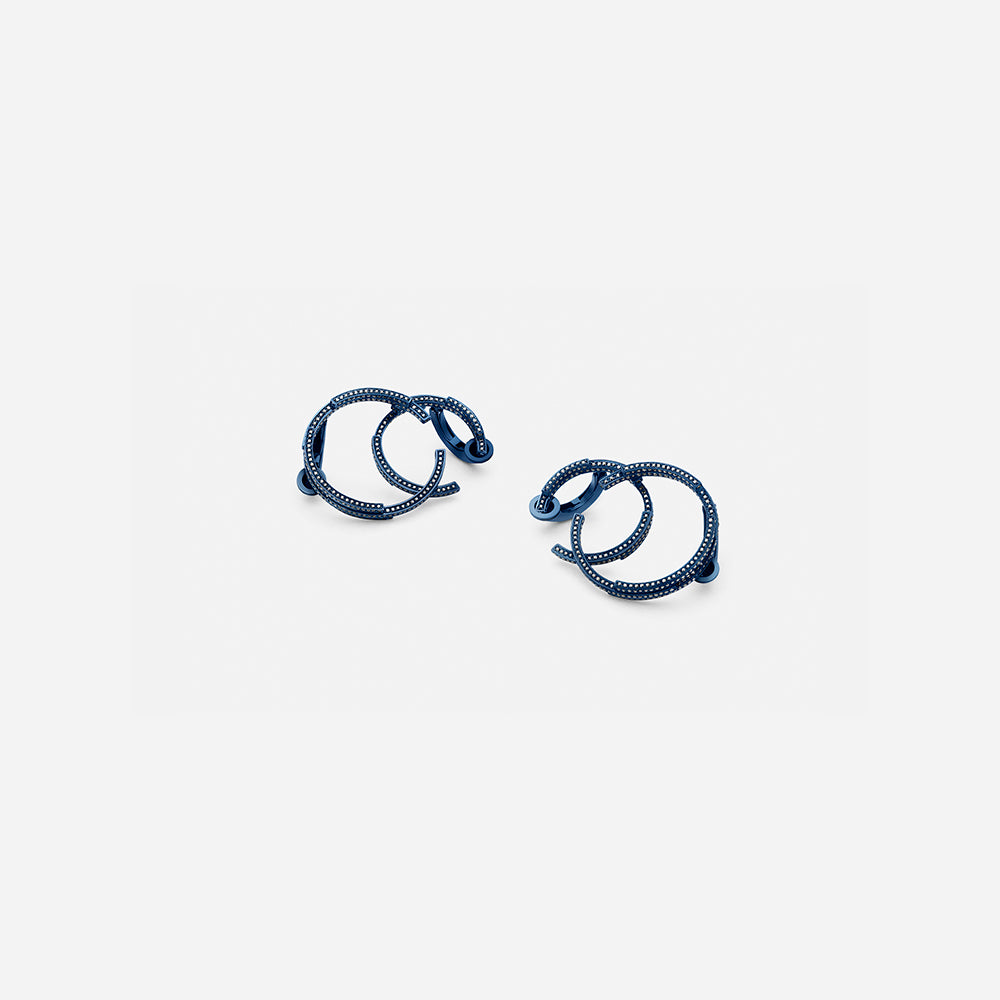 VOLUME EARRINGS / Blue Gold