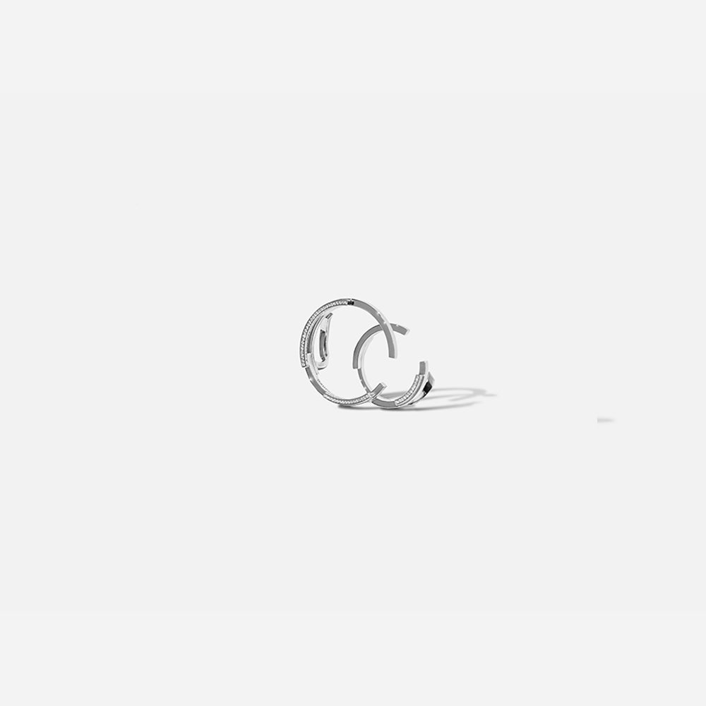 VOLUME EARRING / White Gold