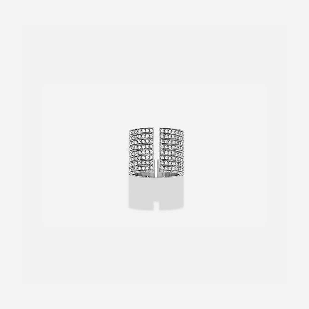 MONUMENT C RING / White Gold