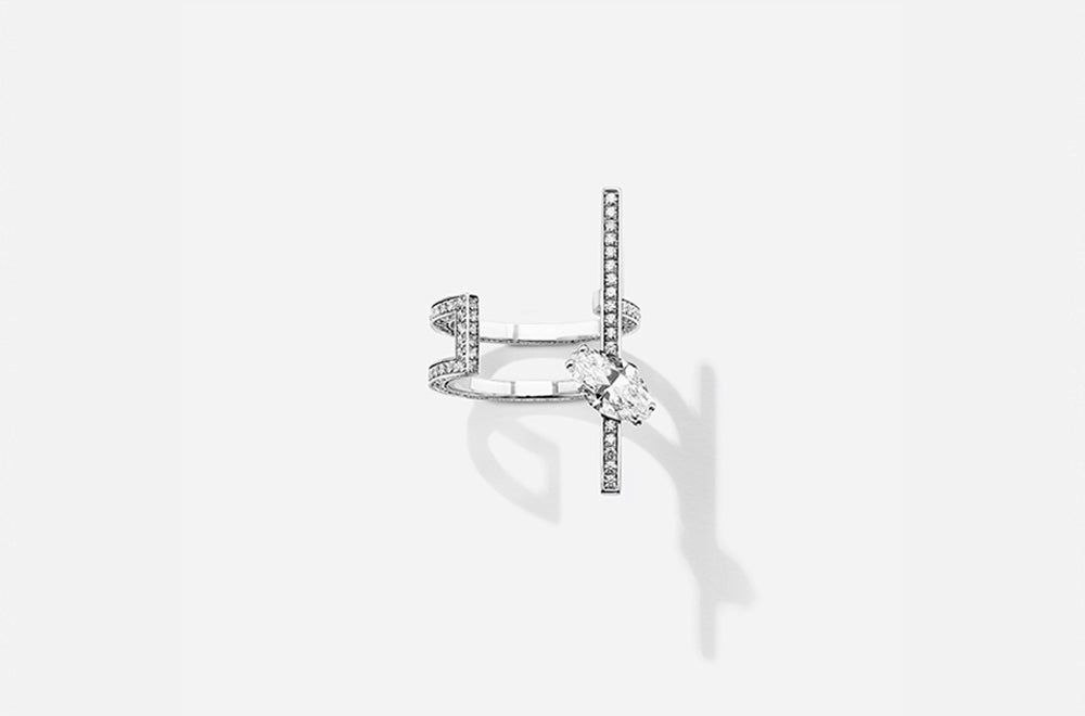 DISRUPTIVE RING / White Gold