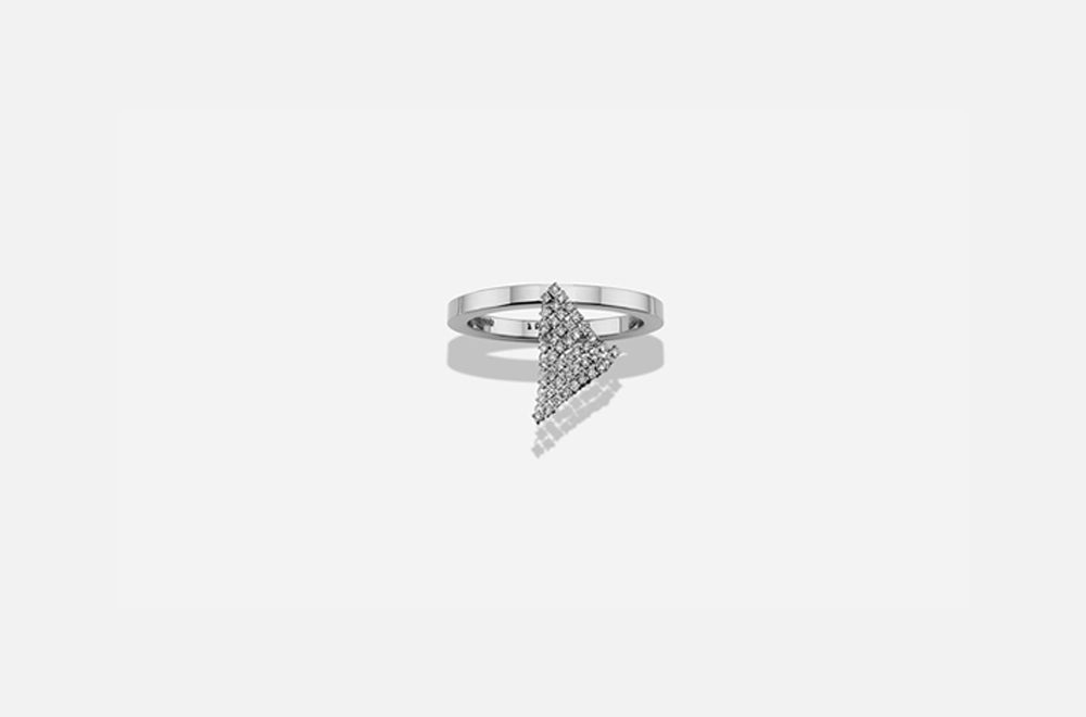 FLUID RING / White Gold