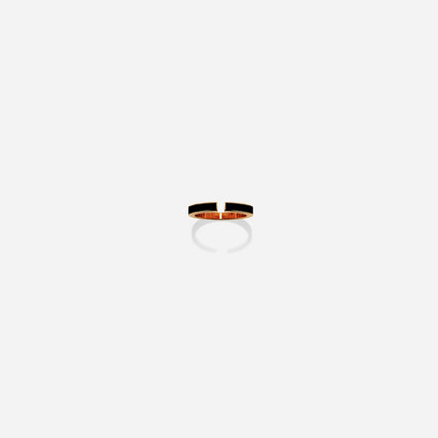 ROSE GOLD BLACK LACQUER C RING