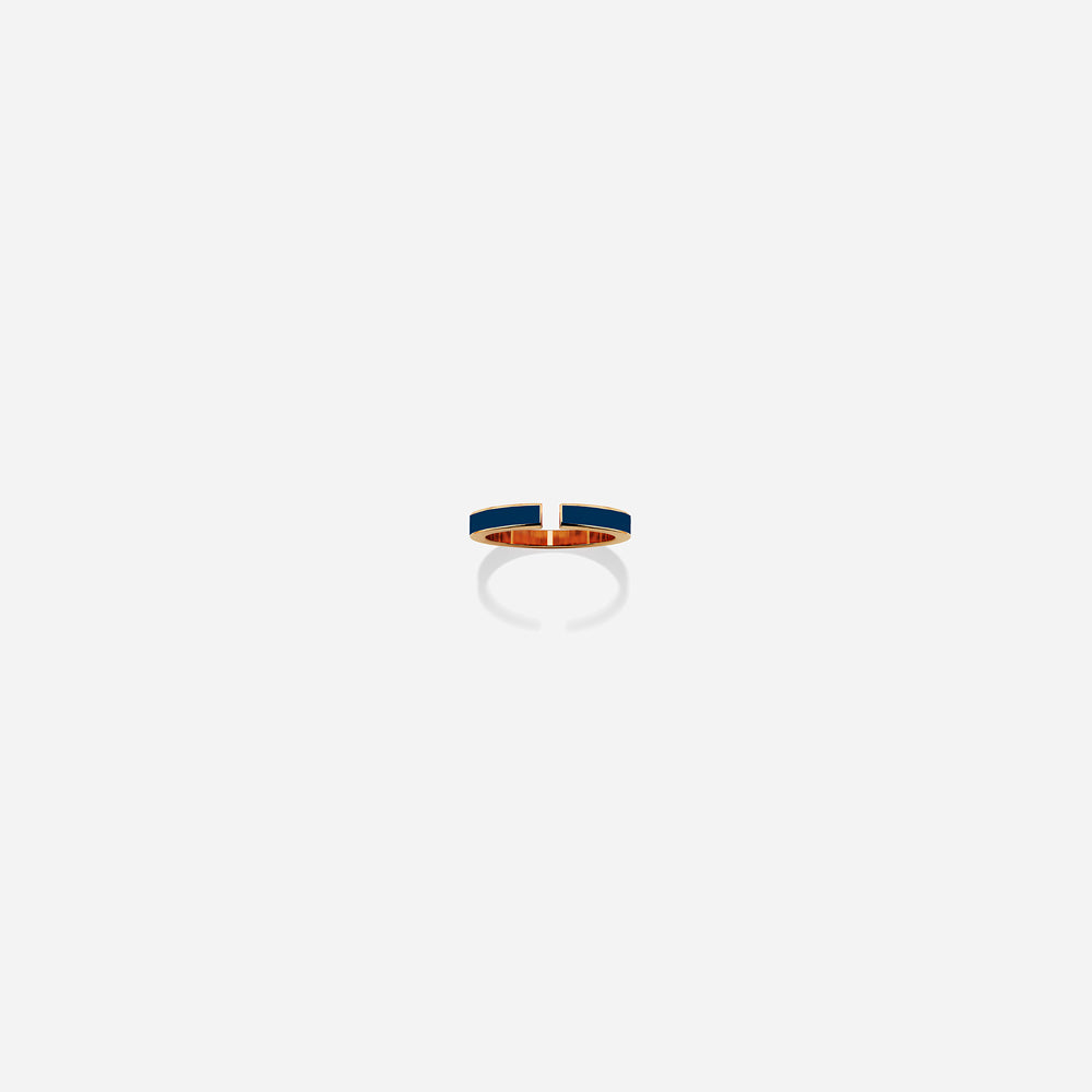 ROSE GOLD BLUE LACQUER  C RING